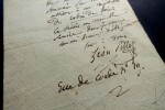 LETTRE AUTOGRAPHE SIGN&Eacute;E, A PROPOS D'UNE DEMANDE. L&eacute;on Pillet