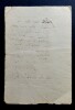 LETTRE AUTOGRAPHE SIGN&Eacute;E, A PROPOS D'UNE DEMANDE. L&eacute;on Pillet