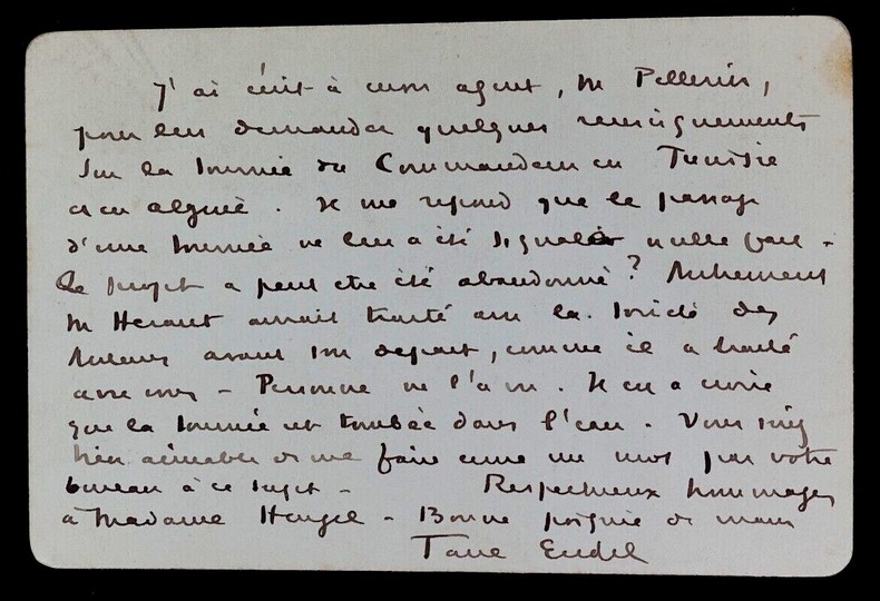 Paul EUDEL - CARTE-LETTRE AUTOGRAPHE SIGN&Eacute;E, 1895. Paul EUDEL