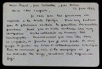 Paul EUDEL - CARTE-LETTRE AUTOGRAPHE SIGN&Eacute;E, 1895. Paul EUDEL
