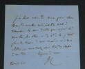 Victor COUSIN - Philosophe - LETTRE AUTOGRAPHE SIGN&Eacute;E &Agrave; Madame Howland - 1860. Victor COUSIN