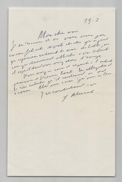 Gabriel Marcel - Lettre autographe sign&eacute;e &agrave; Thierry Maulnier. Gabriel Marcel
