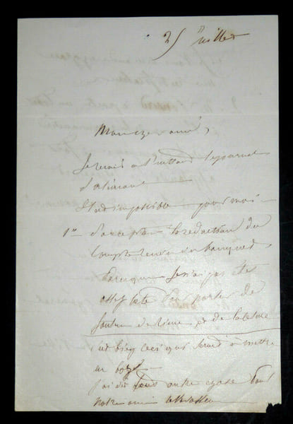 LETTRE AUTOGRAPHE SIGN&Eacute;E, 3 pages. DE VIGNERAL Christian (comte)