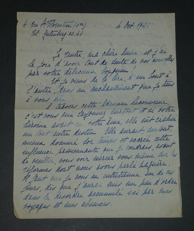 Pierre Barth&eacute;lemy GHEUSI - LETTRE AUTOGRAPHE SIGN&Eacute;E &Agrave; C&eacute;cile SOREL - 1925. Pierre-Barth&eacute;lemy GHEUSI