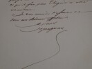 Bernard Pierre MAGNAN, Mar&eacute;chal - LETTRE AUTOGRAPHE SIGN&Eacute;E A Mr BLANCHE 1852. Bernard Pierre MAGNAN