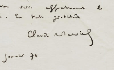 Claude Mauriac - Lettre autographe signée à Thierry Maulnier - Hommage - 1971