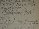 Christian MORIN, Mireille, et Georges Deux - Autographes issus d'un carnet d'autographes. Christian MORIN, Mireille, Georges Deux