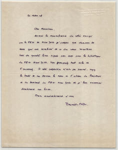 Daniel-Rops - Lettre autographe signée - le PEN Club New York - 1948