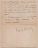 Marcel Brion - Lettre autographe sign&eacute;e &agrave; l'Abb&eacute; Morel - 2 pages - Paris, 1949. Marcel Brion