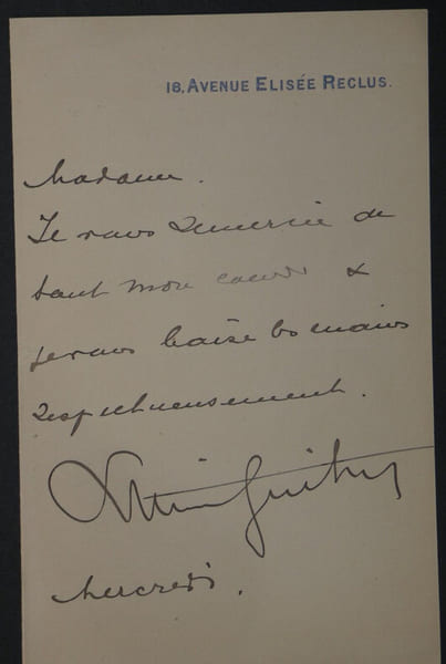Lucien GUITRY - Lettre Autographe Sign&eacute;e de remerciements. Lucien GUITRY