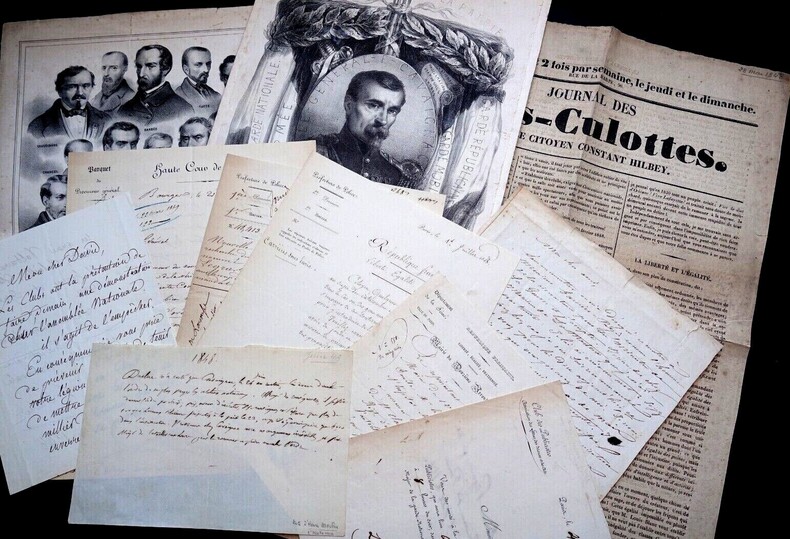 EXCEPTIONNELS DOCUMENTS AUTOGRAPHES ELECTION DE Louis-Napol&eacute;on BONAPARTE 1848. TROUVE-CHAUVEL, BUCHEZ, MAGNAN, CHANGARNIER, BAROCHE, TRELAT, MARTIN, ...