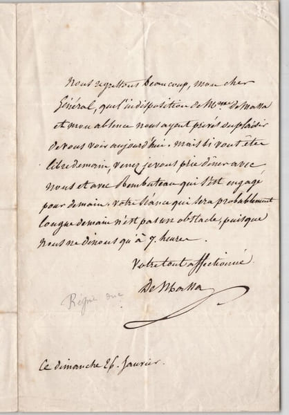 Claude Ambroise R&eacute;gnier - Avocat - LETTRE AUTOGRAPHE SIGN&Eacute;E. Claude Ambroise R&eacute;gnier