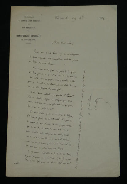 Champfleury - Lettre autographe sign&eacute;e "&Eacute;conomies forc&eacute;es" - 1884 Paris. Champfleury