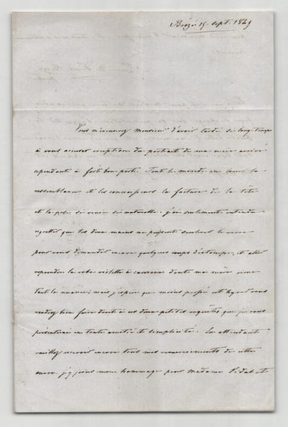 Pierre Simon de Dreux-Br&eacute;z&eacute; - pr&eacute;lat et &eacute;v&ecirc;que - Lettre autographe sign&eacute;e - 1849. Pierre Simon de Dreux-Br&eacute;z&eacute;