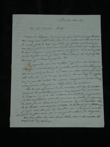 Benoît Fourneyron - Lettre autographe signée - Turbines & Cockerill - Paris 1837