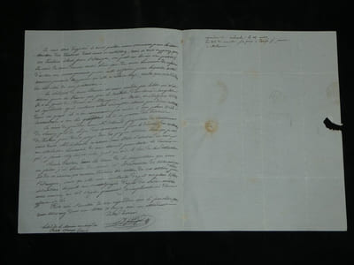 Benoît Fourneyron - Lettre autographe signée - Turbines & Cockerill - Paris 1837