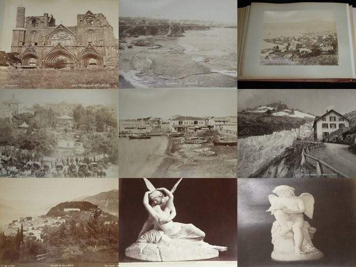 Album de 104 photographies d'&eacute;poque vers 1890-1910 - Montagnes et villes de montagne - France, Italie, Su&egrave;de, Norv&egrave;ge, Danemark, Royaume-Uni, Libye, ...