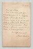 Paul Meurice - Lettre autographe sign&eacute;e - Henri Demesse - Presse & Litt&eacute;rature. Paul Meurice