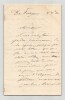 Victor Consid&eacute;rant - Lettre autographe sign&eacute;e - 1882. Victor Consid&eacute;rant