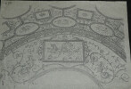 D&eacute;coration en stuc d'une vo&ucirc;te dans une tombe de la voie latine, hors de Rome — Dessin original sign&eacute;. Louis Henri Laffill&eacute;e