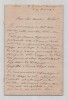 Herv&eacute; Mangon - 3 lettres et 1 carte de visite autographes sign&eacute;es &agrave; Risler 1876. Herv&eacute; Mangon