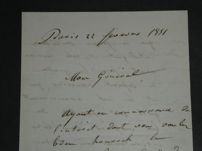 Maréchal de Canrobert - Lettre autographe signée à un Général - 1851