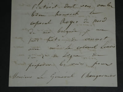 Maréchal de Canrobert - Lettre autographe signée à un Général - 1851