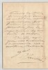 G&eacute;n&eacute;ral F&eacute;lix Gustave Saussier - Lettre autographe sign&eacute;e - 1884. F&eacute;lix Gustave Saussier