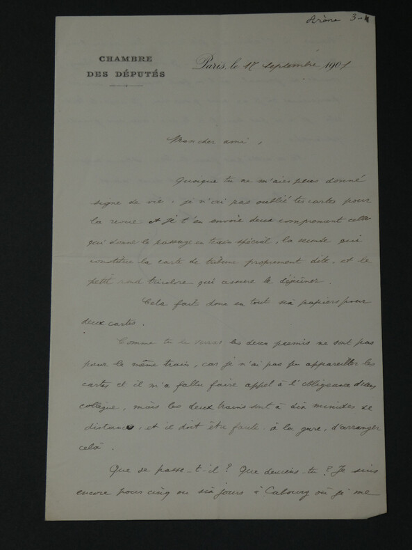 Emmanuel ARENE, &eacute;crivain - LETTRE AUTOGRAPHE SIGN&Eacute;E - Paris, 1901, 2 pages. Emmanuel ARENE