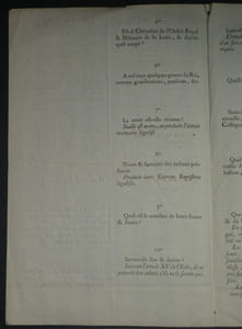 Bulletin d'inscription - École Royale Militaire Cinquième classe de l'édit