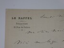LETTRE AUTOGRAPHE SIGN&Eacute;E, LE RAPPEL, REDACTION. Auguste Vacquerie