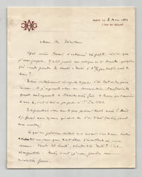 Aimé GIRARD Lettre autographe signée Enseignement Conservatoire & Institut 1883