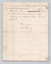 Aimé GIRARD Lettre autographe signée Enseignement Conservatoire & Institut 1883