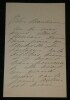 Madeleine LEMAIRE - LETTRE AUTOGRAPHE SIGN&Eacute;E, pi&egrave;ce "Le Partage". Madeleine Lemaire
