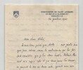 Pie Raymond R&eacute;gamey. Lettre autographe sign&eacute;e &agrave; l'Abb&eacute; Morel, 1941 — Strawinsky, Roland-Manuel. Pie Raymond R&eacute;gamey