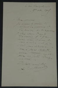[Impressionnisme] Antoine Guillemet - Lettre autographe signée - 1905