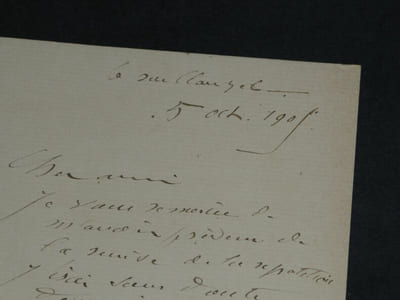 [Impressionnisme] Antoine Guillemet - Lettre autographe signée - 1905