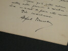 Alfred Bruneau - Lettre autographe sign&eacute;e [sur sa pi&egrave;ce Le r&ecirc;ve, Emile Zola] 1891. Alfred Bruneau