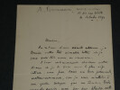 Alfred Bruneau - Lettre autographe sign&eacute;e [sur sa pi&egrave;ce Le r&ecirc;ve, Emile Zola] 1891. Alfred Bruneau