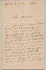 &Eacute;mile Littr&eacute;, Lettre autographe sign&eacute;e "&eacute;change Mme Comte" 1876 Paris 2 pages. &Eacute;mile Littr&eacute;