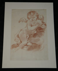 Superbe dessin original à la sanguine - Fin XVIIIe - Angelot