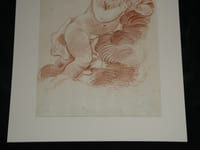 Superbe dessin original à la sanguine - Fin XVIIIe - Angelot