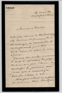 Émile Labiche - Lettre autographe signée écrite pour "le Directeur" "Projets"