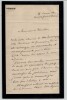 &Eacute;mile Labiche - Lettre autographe sign&eacute;e &eacute;crite pour "le Directeur" "Projets". &Eacute;mile Labiche