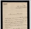 &Eacute;mile Labiche - Lettre autographe sign&eacute;e &eacute;crite pour "le Directeur" "Projets". &Eacute;mile Labiche