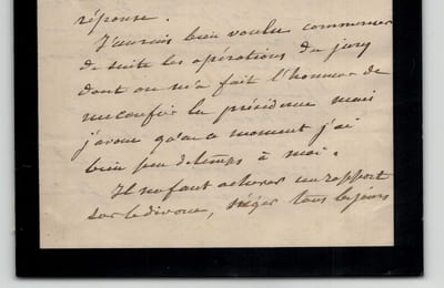 Émile Labiche - Lettre autographe signée écrite pour "le Directeur" "Projets"