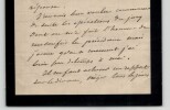 &Eacute;mile Labiche - Lettre autographe sign&eacute;e &eacute;crite pour "le Directeur" "Projets". &Eacute;mile Labiche