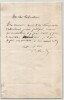 Paul Baudry - Lettre autographe &agrave; Rebouleau, d&icirc;ner refus&eacute;, sign&eacute;e - 1870. Paul Baudry