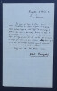 Paul BOURGET - LETTRE AUTOGRAPHE SIGN&Eacute;E. Paul BOURGET