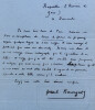 Paul BOURGET - LETTRE AUTOGRAPHE SIGN&Eacute;E. Paul BOURGET